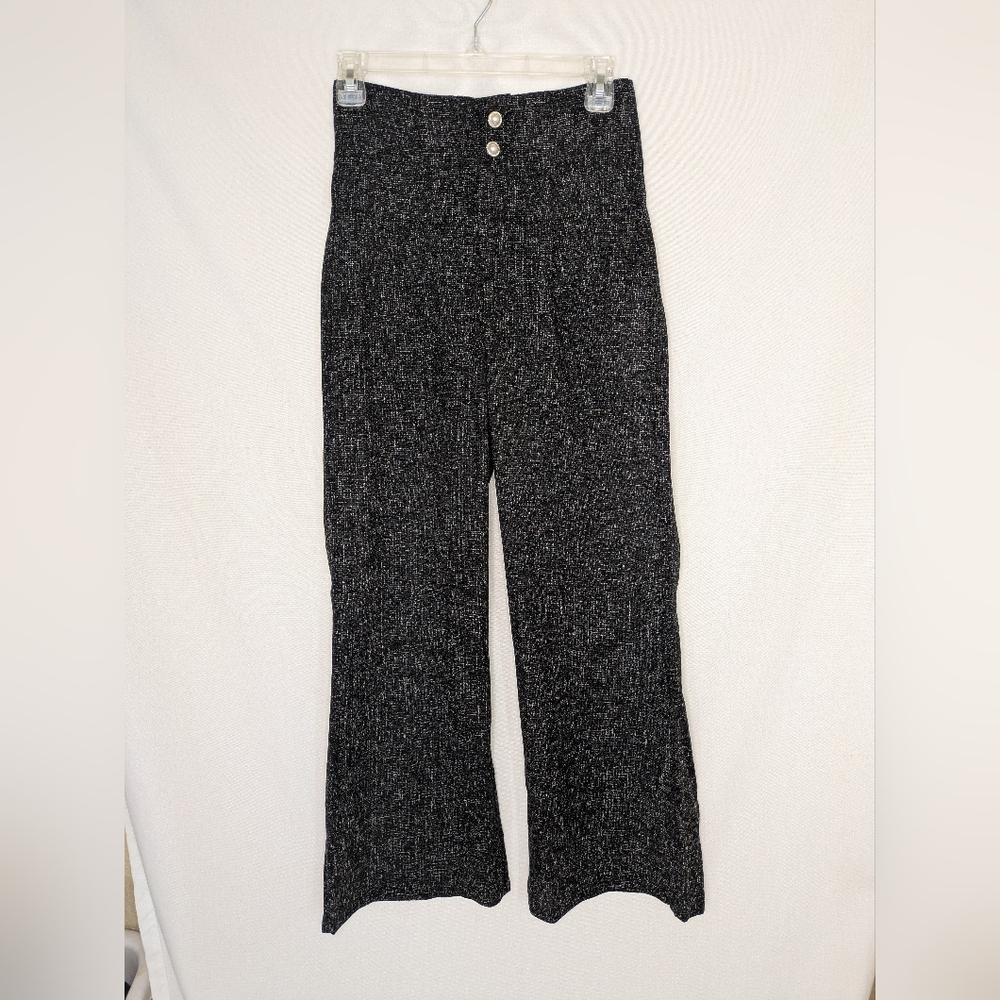 NEW Cider XS Gray Wide Leg Dress Pants High Rise Office Siren